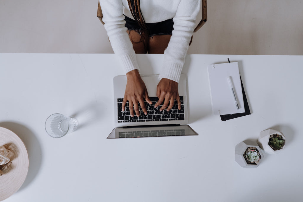 Photo by cottonbro studio: https://www.pexels.com/photo/woman-in-white-long-sleeve-shirt-using-macbook-pro-5076531/